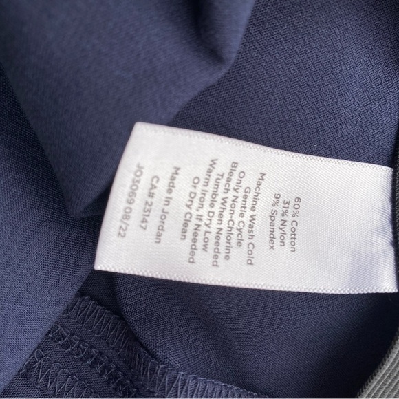 Talbots Portland Trouser Women's Size 12 P Navy Wide Leg Side Zip Dress Crops - Picture 10 of 10